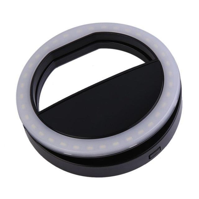 2021 New Universal Mobile Phone Accessories LED Three Gear Ring Fill Light Selfie Live USB Rechargeable
