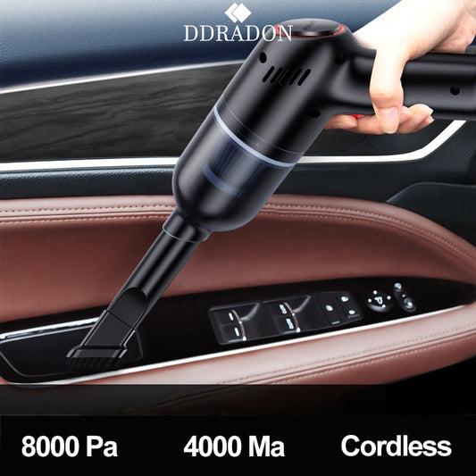 8000Pa Wireless Car Vacuum Cleaner Cordless Handheld Auto Vacuum Home & Car Dual Use With Built-in Battrery