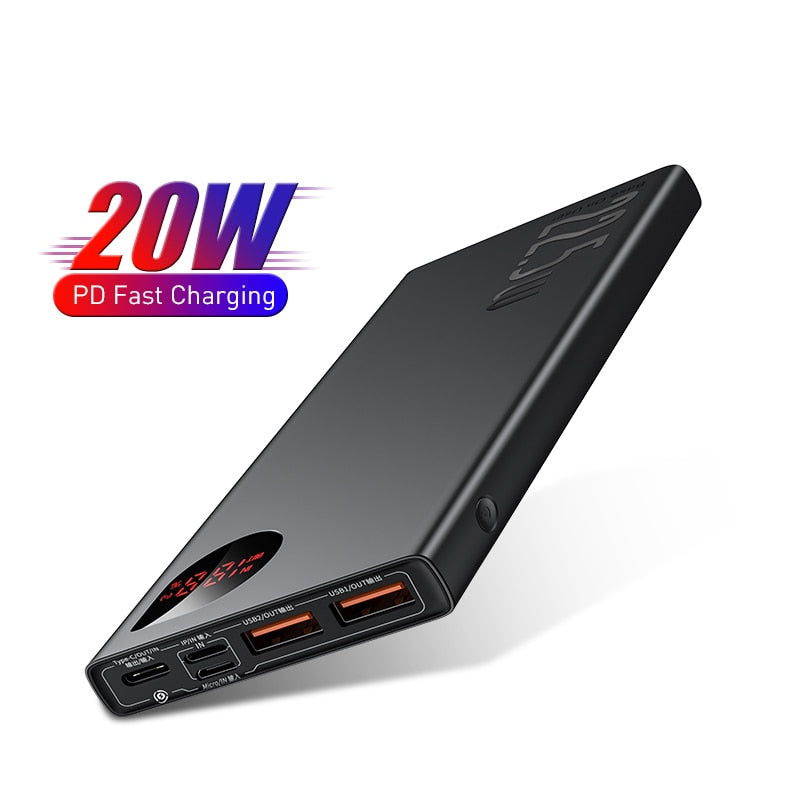 Baseus Power Bank 10000mAh with 20W PD Fast Charging For iPhone 12Pro Xiaomi Huawei